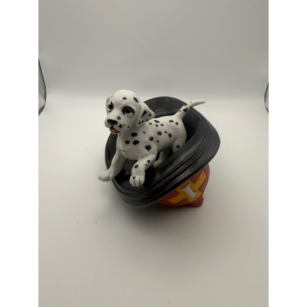 Princeton Gallery Where's the Fire Dalmatian Puppy Fireman Hat Figurine 1990